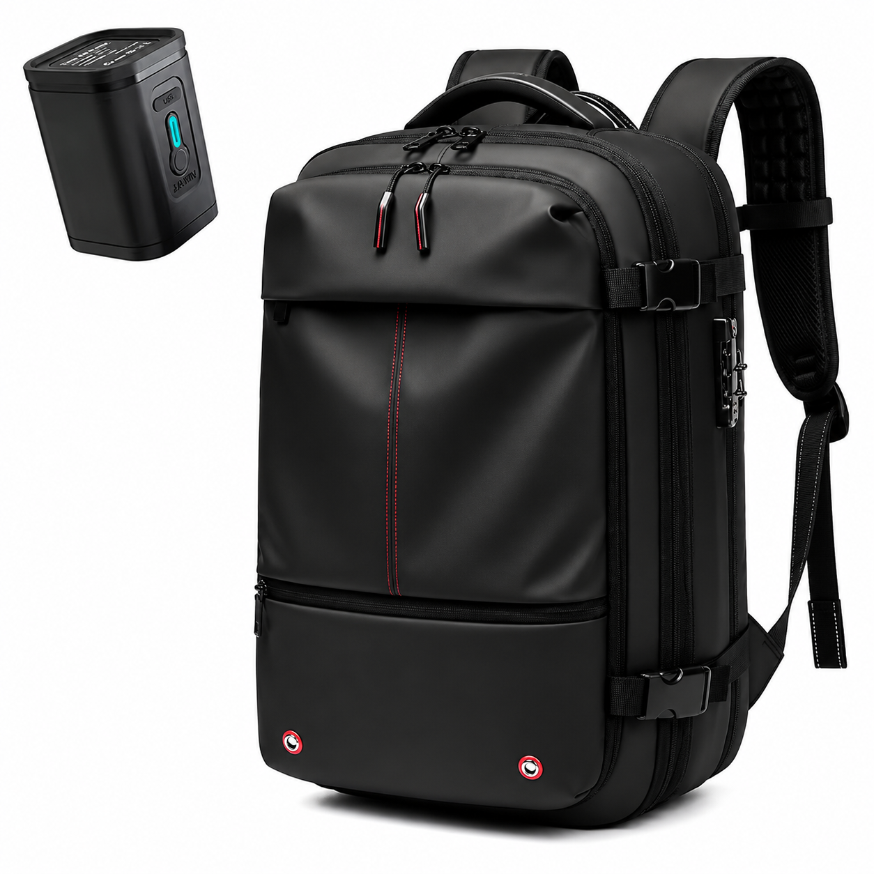 Sac cabine noir 60L Kabinea avec compression intégrée noir